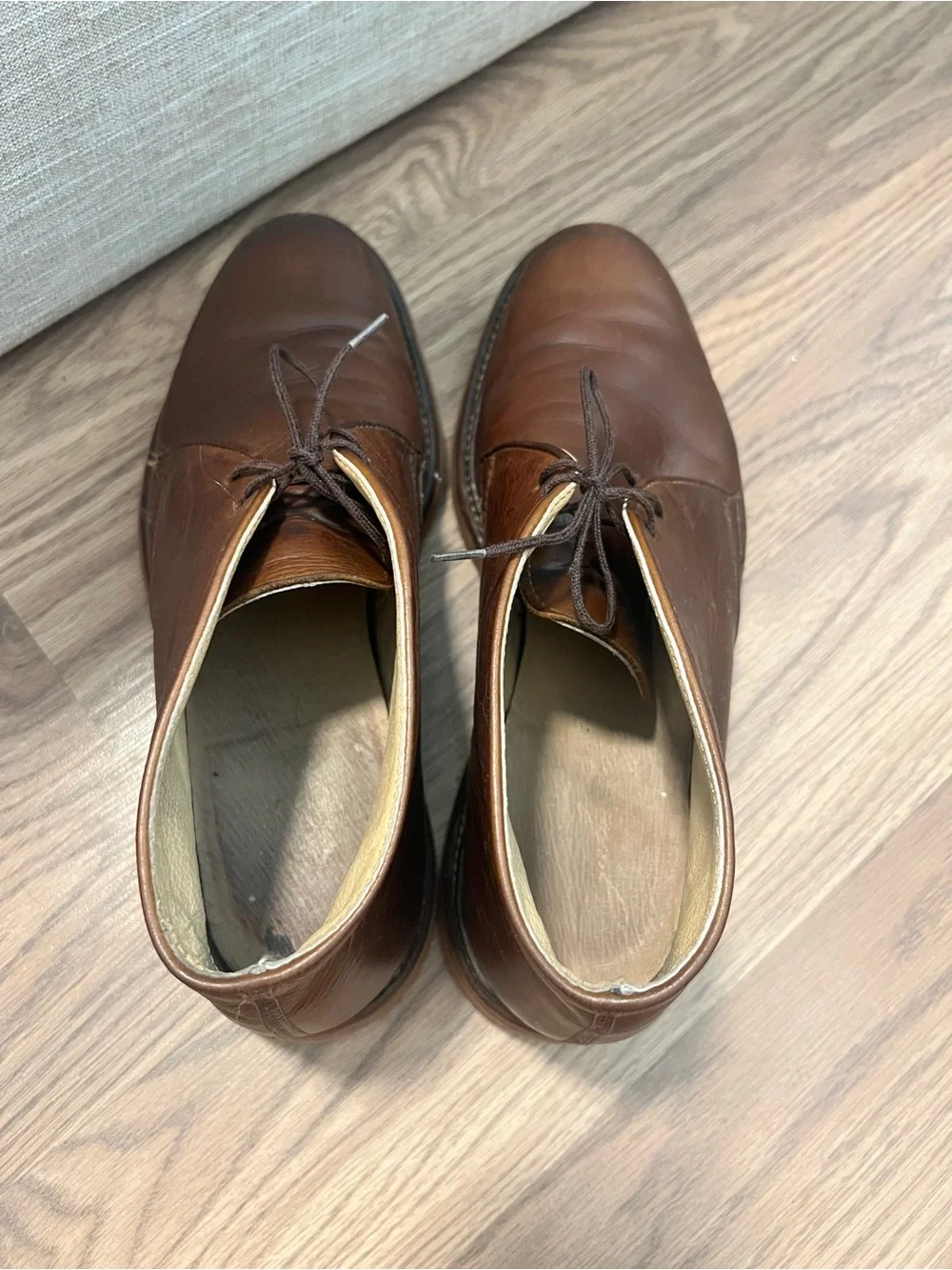 Frye Men’s Brown Leather Chukka Boots Size 9.6 Made in Mexico